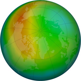 Arctic ozone map for 1981-12